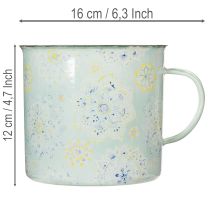 Prodotto Tazza decorativa, vaso per piante, mandala, smaltata, Ø13cm H12cm