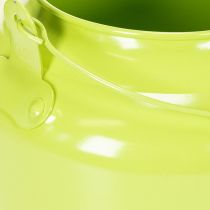 Prodotto Teiera decorativa in metallo, verde mela - vaso da fiori - Ø20cm H15cm - versatile decorazione da giardino e idea regalo