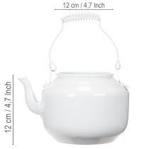 Prodotto Teiera decorativa in metallo dall'aspetto vintage, ideale per composizioni floreali.