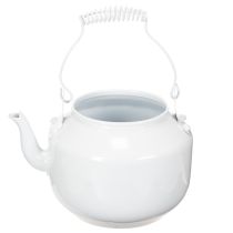 Prodotto Teiera decorativa in metallo dall'aspetto vintage, ideale per composizioni floreali.