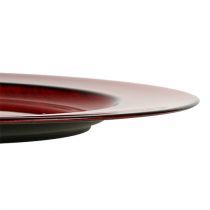 Prodotto Piatto decorativo in plastica Ø28cm rosso-nero