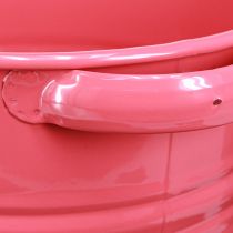 Prodotto Vaso decorativo manici per fioriere in metallo rosa 31x26x 21,5 cm