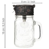 Prodotto Bicchiere decorativo con lampada a LED Ø8cm H16cm