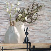 Prodotto Vaso decorativo in ceramica grigia moderna decorazione in ceramica 22×9×22,5cm