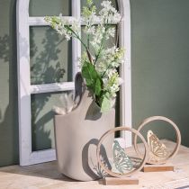 Prodotto Vaso decorativo in ceramica Borsa Shopper Grigio 19×4.5×33cm