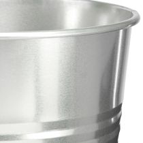 Prodotto Vaso decorativo vaso da terra conico in metallo argento H 49 cm 18 L