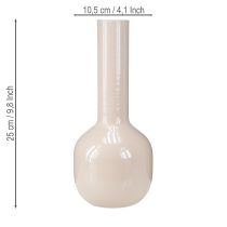 Prodotto Vaso decorativo in metallo in smalto marrone cappuccino H25,5cm