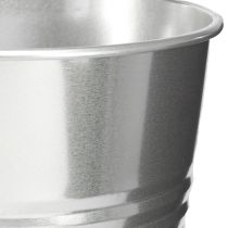 Prodotto Vaso decorativo vaso alto conico in metallo argento H34cm vaso 11L