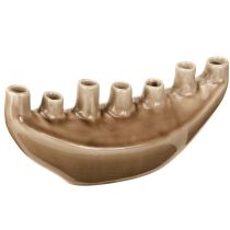 Prodotto Vaso decorativo Vaso in ceramica a forma di barca marrone 23×8,5cm H11cm