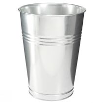 Prodotto Vaso decorativo per decorazione a secco vaso in metallo argento H30cm 7,5l