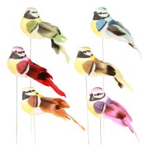 Prodotto Piume di uccelli decorativi su filo 6 assortiti 8x3,5 cm 12 pz