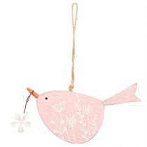 Prodotto Uccellino decorativo decorazione primaverile da appendere decorazione in legno rosa 15×8,5 cm