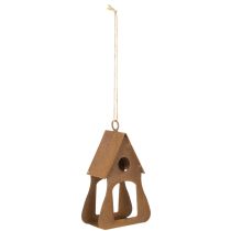 Prodotto Casetta per uccelli decorativa da appendere, colore ruggine, 17,5 cm