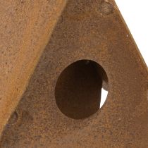 Prodotto Casetta per uccelli decorativa da appendere, colore ruggine, 17,5 cm