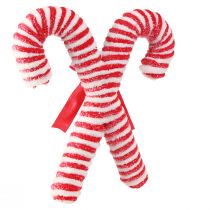Prodotto Bastoncini di zucchero decorativi per appendere decorazioni per l'albero di Natale rosso e bianco 28 cm