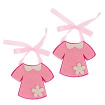 Prodotto Abito in feltro decorazione nascita rosa 7 cm 20 pz