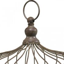 Prodotto Corona in metallo con gancio Ø20cm H17cm Marrone