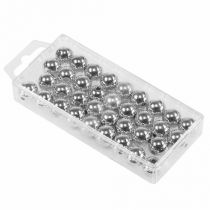 Prodotto Perline decorative argento metallizzato 14mm 35 pz