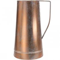 Prodotto Vaso decorativo vintage in rame, brocca decorativa rustica per fiori secchi e piante artificiali, altezza 36 cm, larghezza 21 cm.
