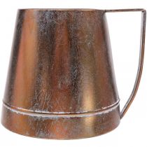 Prodotto Vaso decorativo vintage, brocca/brocca in metallo effetto rame, L24 x A20 cm, stile country shabby chic