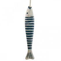 Prodotto Deco fish wood Pesce in legno da appendere Blu scuro H57.5cm