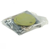 Prodotto Ghirlanda decorativa con catena di gagliardetti di compleanno in feltro grigio verde 300 cm