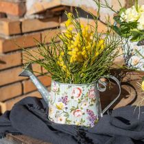 Annaffiatoio decorativo casa di campagna in metallo per piantare H16cm