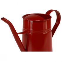 Prodotto Annaffiatoio decorativo in metallo vintage, laccato rosso lucido, 1,7 l, H23 cm, accessorio per la casa