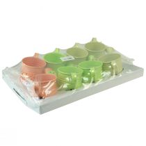 Prodotto Set di annaffiatoi decorativi, in metallo, 8 pezzi, multicolore, 16,5x7 cm - Contenitori per piante ideali per balcone e cucina