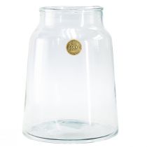 Vaso decorativo in vetro vaso da fiori retrò trasparente Ø22,5 cm H29 cm