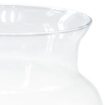 Prodotto Vaso decorativo in vetro lanterna in vetro trasparente Ø18cm H20cm