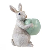 Prodotto Coniglio decorativo con teiera figura decorativa decorazione da tavolo Pasqua H22,5 cm