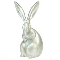 Prodotto Coniglietti decorativi figure decorative in argento Pasqua 17,5x20,5 cm 3 pezzi