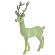 Figura decorativa di cervo renna natalizia verde grigio H37 cm