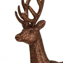 Prodotto Deco cervo renna figura decorativa in rame glitter H37cm