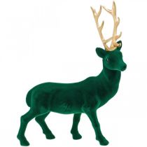Prodotto Deco cervo in piedi in oro verde Decorazione natalizia figura 40 cm