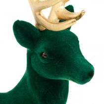 Prodotto Deco cervo in piedi in oro verde Decorazione natalizia figura 40 cm