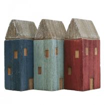 Deco Case in legno Shabby Chic Maritime Deco H14cm 3pz