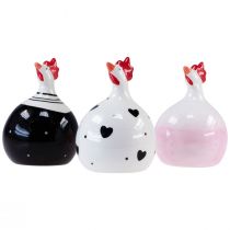 Prodotto Polli decorativi Figure decorative pasquali gallo 11,5 cm 3 pezzi