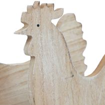Prodotto Decorazione decorativa per tavolo con pollo, decorazione pasquale in legno, vintage, 19 cm, set da 2