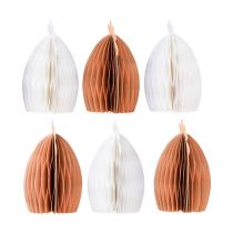 Prodotto Carta decorativa a nido d'ape gallina gallina bianco arancione 7,5×4,5×8 cm 6 pz