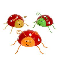 Deco beetle colori assortiti 8cm 3pz