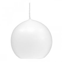 Candele decorative bianche Candele a sfera Candele dell&#39;Avvento Ø60mm 16 pezzi