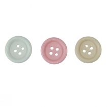 Prodotto Bottoni decorativi per artigianato in legno Ø2cm crema rosa bianco 210 pezzi