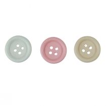 Prodotto Bottoni decorativi per lavori artigianali in legno Ø2cm Crema Rosa Bianco 210 pz