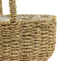 Cesto decorativo con manico cesto per piante cesto per fiori 23×31×37cm