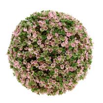 Prodotto Palla decorativa palla di fiori artificiali rosa verde Ø18 cm 1 pz