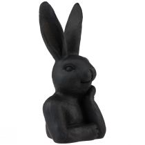 Prodotto Coniglietto pasquale decorativo Busto di coniglietto nero Decorazione pasquale 22,5 cm