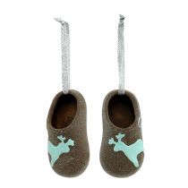 Prodotto Pantofole decorative 9,5 cm marrone 6 pezzi