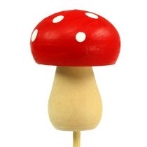 Spina fungo fungo decorativo rosso 3,5 cm L30 cm 12 pezzi